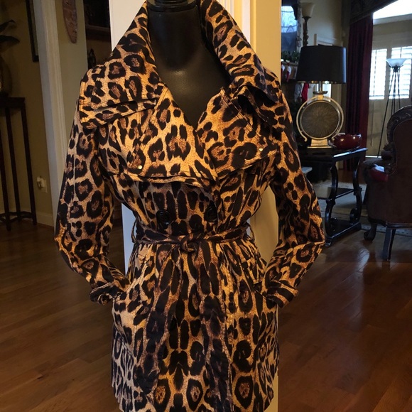 Leopard print Trench Coat - - Picture 2 of 5